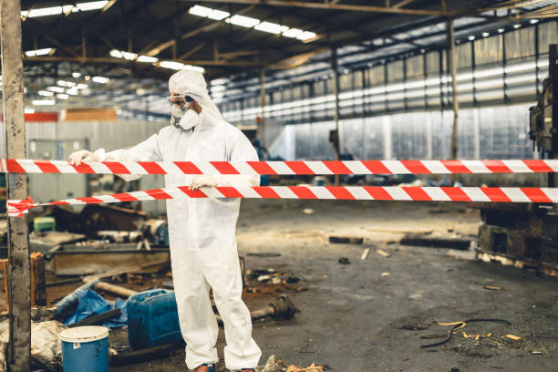 Professional Biohazard technician working in Cocoa Beach, FL